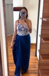 DESIGNER CHINON EMBROIDERY WORK DRAPE SKIRT FULLY STITCHED BLOUSE WITH KOTI PARTY WEAR WHOLESALE PRICE ETHNIC GARMENT (1)