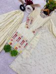 DESIGNER CHINON EMBROIDREY SEQUENCE WORK TOP GHARARA WITH DUPATTA PARTY WEAR WHOLESALE PRICE ETHNIC GARMENT (6)