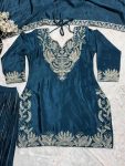 DESIGNER CHINON SILK EMBROIDERY CODING SEQUENCE WORK TOP PALAZZO WITH DUPATTA PARTY WEAR WHOLESALE PRICE ETHNIC GARMENT (3)