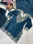 DESIGNER CHINON SILK EMBROIDERY CODING SEQUENCE WORK TOP PALAZZO WITH DUPATTA PARTY WEAR WHOLESALE PRICE ETHNIC GARMENT (3)