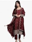 DESIGNER CHINON SILK EMBROIDERY SEQUENCE WORK TOP BOTTOM WITH DUPATTA FESTIVE WEAR WHOLESALE PRICE ETHNIC GARMENT (7)