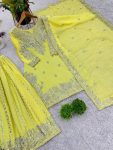 DESIGNER CHINON SILK EMBROIDERY SEQUENCE WORK TOP GHARARA WITH DUPATTA PARTY WEAR WHOLESALE PRICE ETHNIC GARMENT (3)