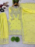 DESIGNER CHINON SILK EMBROIDERY SEQUENCE WORK TOP GHARARA WITH DUPATTA PARTY WEAR WHOLESALE PRICE ETHNIC GARMENT (3)