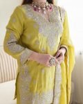 DESIGNER CHINON SILK EMBROIDERY SEQUENCE WORK TOP GHARARA WITH DUPATTA PARTY WEAR WHOLESALE PRICE ETHNIC GARMENT (3)