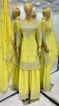 DESIGNER CHINON SILK EMBROIDERY SEQUENCE WORK TOP GHARARA WITH DUPATTA PARTY WEAR WHOLESALE PRICE ETHNIC GARMENT (3)