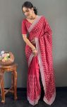 DESIGNER CHINON SILK MULTI SEQUENCE WORK READY TO WEAR SAREE WITH UNSTITCHED BLOUSE PARTYWEAR WHOLESALE PRICE ETHNIC GARMENT (27)