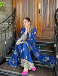 DESIGNER CHINON SILK SEQUENCE EMBROIDERY WORK TOP PALAZZO WITH DUPATTA FESTIVE WEAR WHOLESALE PRICE ETHNIC GARMENT (7)