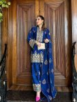 DESIGNER CHINON SILK SEQUENCE EMBROIDERY WORK TOP PALAZZO WITH DUPATTA FESTIVE WEAR WHOLESALE PRICE ETHNIC GARMENT (7)