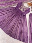 DESIGNER CRUSH EMBROIDERY SEQUENCE WORK GOWN BOTTOM WITH DUPATTA FESTIVAL WEAR WHOLESALE PRICE ETHNIC GARMENT (8)