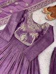 DESIGNER CRUSH EMBROIDERY SEQUENCE WORK GOWN BOTTOM WITH DUPATTA FESTIVAL WEAR WHOLESALE PRICE ETHNIC GARMENT (8)