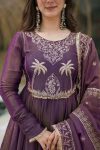 DESIGNER CRUSH EMBROIDERY SEQUENCE WORK GOWN BOTTOM WITH DUPATTA FESTIVAL WEAR WHOLESALE PRICE ETHNIC GARMENT (8)