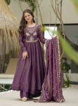 DESIGNER CRUSH EMBROIDERY SEQUENCE WORK GOWN BOTTOM WITH DUPATTA FESTIVAL WEAR WHOLESALE PRICE ETHNIC GARMENT (8)
