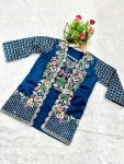 DESIGNER DIAMOND SILK MULTY THREAD EMBROIDERY SEQUENCE WORK LEHENGA BLOUSE WITH GEORGETTE SHRUG WEDDING WEAR WHOLESALE PRICE ETHNIC GARMNET (5)