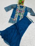 DESIGNER DIAMOND SILK MULTY THREAD EMBROIDERY SEQUENCE WORK LEHENGA BLOUSE WITH GEORGETTE SHRUG WEDDING WEAR WHOLESALE PRICE ETHNIC GARMNET (5)