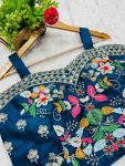 DESIGNER DIAMOND SILK MULTY THREAD EMBROIDERY SEQUENCE WORK LEHENGA BLOUSE WITH GEORGETTE SHRUG WEDDING WEAR WHOLESALE PRICE ETHNIC GARMNET (5)