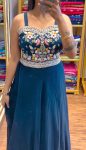 DESIGNER DIAMOND SILK MULTY THREAD EMBROIDERY SEQUENCE WORK LEHENGA BLOUSE WITH GEORGETTE SHRUG WEDDING WEAR WHOLESALE PRICE ETHNIC GARMNET (5)