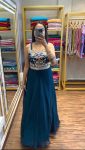 DESIGNER DIAMOND SILK MULTY THREAD EMBROIDERY SEQUENCE WORK LEHENGA BLOUSE WITH GEORGETTE SHRUG WEDDING WEAR WHOLESALE PRICE ETHNIC GARMNET (5)
