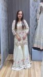DESIGNER EMBROIDERY SEQUENCE THREAD WORK TOP PALAZZO WITH DUPATTA PARTY WEAR WHOLESALE PRICE ETHNIC GARMENT (14)