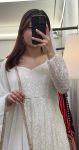 DESIGNER FAUX BLOOMING SEQUENCE AND THREAD EMBROIDERED WORK GOWN BOTTOM WITH DUPATTA FESTIVE WEAR WHOLESALE PRICE ETHNIC GARMENT (2)