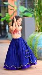 DESIGNER FAUX GEORGETTE EMBROIDERY SEQUENCE WORK KID’S FULL STITCHED LEHENGA BLOUSE WITH DUPATTA FESTIVE WEAR WHOLESALE PRICE ETHNIC GARMENT (3)