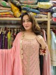 DESIGNER FAUX GEORGETTE EMBROIDERY SEQUENCE WORK TOP SHARARA WITH DUPATTA FESTIVE WEAR WHOLESALE PRICE ETHNIC GARMENT (5)