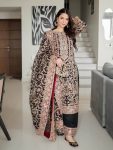 DESIGNER FAUX GEORGETTE EMBROIDERY SEQUENCE WORK WITH HAND WORK TOP PALAZZO WITH DUPATTA FESTIVE WEAR WHOLESALE PRICE ETHNIC GARMENT (3)