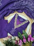 DESIGNER FRENCH CREPE SEQUENCE CODING EMBROIDERY WORK TOP BOTTOM WITH DUPATTA PARTY WEAR WHOLESALE PRICE ETHNIC GARMENT (4)