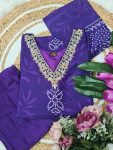 DESIGNER FRENCH CREPE SEQUENCE CODING EMBROIDERY WORK TOP BOTTOM WITH DUPATTA PARTY WEAR WHOLESALE PRICE ETHNIC GARMENT (4)
