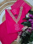 DESIGNER FRENCH CREPE SEQUENCE CODING EMBROIDERY WORK TOP BOTTOM WITH DUPATTA PARTY WEAR WHOLESALE PRICE ETHNIC GARMENT (11)
