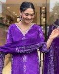 DESIGNER FRENCH CREPE SEQUENCE CODING EMBROIDERY WORK TOP BOTTOM WITH DUPATTA PARTY WEAR WHOLESALE PRICE ETHNIC GARMENT (4)