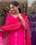 DESIGNER FRENCH CREPE SEQUENCE CODING EMBROIDERY WORK TOP BOTTOM WITH DUPATTA PARTY WEAR WHOLESALE PRICE ETHNIC GARMENT (11)
