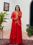 DESIGNER GEORGETTE EMBROIDERY AND PRINTED LEHENGA KOTI WITH DUPATTA WEDDING WEAR WHOLESALE PRICE ETHNIC GARMENT (11)
