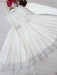 DESIGNER GEORGETTE EMBROIDERY AND TASSELS WORK GOWN BOTTOM WITH DUPATTA FESTIVE WEAR WHOLESALE PRICE ETHNIC GARMENT (5)