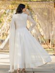 DESIGNER GEORGETTE EMBROIDERY AND TASSELS WORK GOWN BOTTOM WITH DUPATTA FESTIVE WEAR WHOLESALE PRICE ETHNIC GARMENT (5)