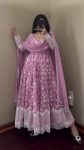DESIGNER GEORGETTE EMBROIDERY SEQUENCE WORK GOWN WITH DUPATTA PARTY WEAR WHOLESALE PRICE ETHNIC GARMENT (3)