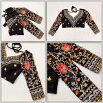 DESIGNER GEORGETTE EMBROIDERY SEQUENCE WORK LACE BORDER SAREE WITH STITCHED BLOUSE PARTY WEAR WHOLESALE PRICE ETHNIC GARMENT (2)