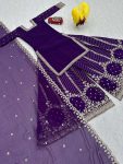 DESIGNER GEORGETTE EMBROIDERY SEQUENCE WORK TOP PALAZZO WITH DUPATTA FESTIVE WEAR WHOLESALE PRICE ETHNIC GARMENT (6)