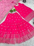 DESIGNER GEORGETTE EMBROIDERY SEQUENCE WORK TOP SHARARA WITH DUPATTA PARTY WEAR WHOLESALE PRICE ETHNIC GARMENT (5)