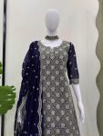 DESIGNER GEORGETTE EMBROIDERY WITH SEQUENCE WORK TOP PALAZZO WITH DUPATTA FESTIVE WEAR WHOLESALE PRICE ETHNIC GARMENT (3)