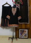 DESIGNER GEORGETTE EMBROIDERY WORK TOP SHARARA WITH DUPATTA PARTY WEAR WHOLESALE PRICE ETHNIC GARMENT (1)