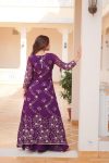 DESIGNER GEORGETTE EMBROIDREY WORK BLOUSE PALAZZO WITH SHRUG PARTY WEAR WHOLESALE PRICE ETHNIC GARMENT (5)