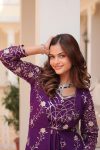 DESIGNER GEORGETTE EMBROIDREY WORK BLOUSE PALAZZO WITH SHRUG PARTY WEAR WHOLESALE PRICE ETHNIC GARMENT (5)