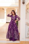 DESIGNER GEORGETTE EMBROIDREY WORK BLOUSE PALAZZO WITH SHRUG PARTY WEAR WHOLESALE PRICE ETHNIC GARMENT (5)