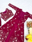DESIGNER GEORGETTE EMBROIDREY WORK BLOUSE PALAZZO WITH SHRUG PARTY WEAR WHOLESALE PRICE ETHNIC GARMENT (8)