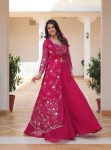 DESIGNER GEORGETTE EMBROIDREY WORK BLOUSE PALAZZO WITH SHRUG PARTY WEAR WHOLESALE PRICE ETHNIC GARMENT (8)