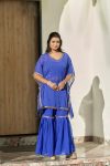 DESIGNER GEORGETTE LAHERIYA PRINTED LACE WORK KAFTAN WITH STITCHED BLOUSE AND SHARARA PARTY WEAR WHOLESALE PRICE ETHNIC GARMENT (2)