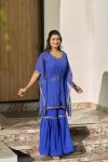 DESIGNER GEORGETTE LAHERIYA PRINTED LACE WORK KAFTAN WITH STITCHED BLOUSE AND SHARARA PARTY WEAR WHOLESALE PRICE ETHNIC GARMENT (2)