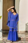 DESIGNER GEORGETTE LAHERIYA PRINTED LACE WORK KAFTAN WITH STITCHED BLOUSE AND SHARARA PARTY WEAR WHOLESALE PRICE ETHNIC GARMENT (2)