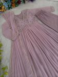 DESIGNER GEORGETTE MOTI HAND WORK ALIA CUT GOWN BOTTOM WITH DUPATTA PARTY WEAR WHOLESALE PRICE ETHNIC GARMENT (2)