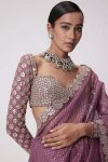 DESIGNER GEORGETTE MULTI THREAD SEQUENCE WORK SAREE WITH UNSTICHED BLOUSE WHOLESALE PRICE ETHNIC GARMENT (15)